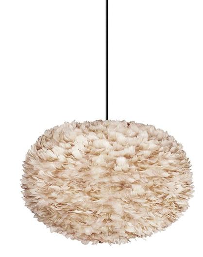 Eos XL Plug-In Pendant in Light Brown with Black Cord by UMAGE