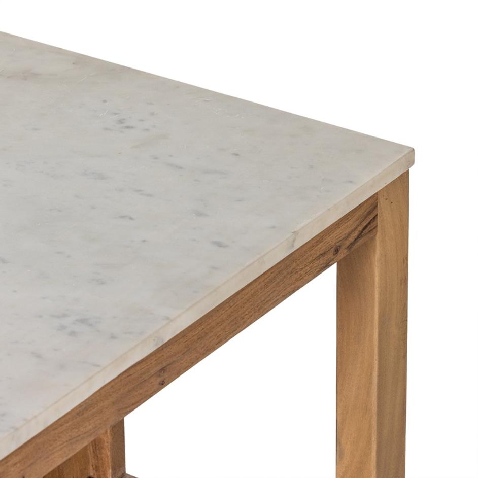Indira Kitchen Island - White Marble by Four Hands