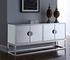 Grace Sideboard/Buffet In Mirrored/Chrome Base by Meridian Furniture