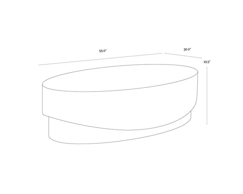 LEDA COFFEE TABLE by Sunpan