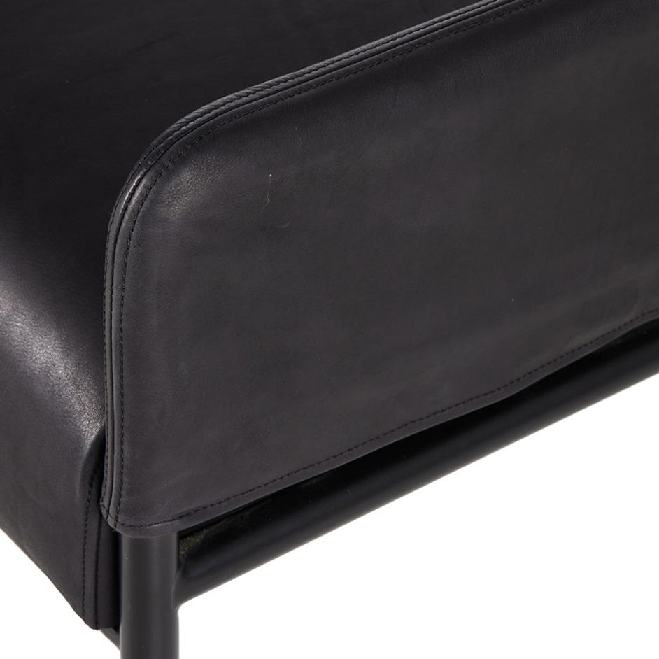 Brickel Backless Bench In Heirloom Black by Four Hands