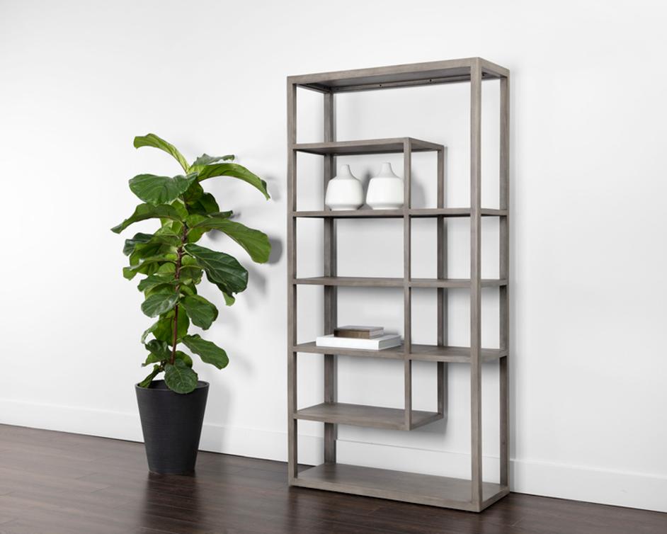 KENZIE BOOKCASE - GREY by Sunpan