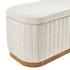 Clinton Chenille Storage Bench, Seneca Beige  by New Pacific Direct