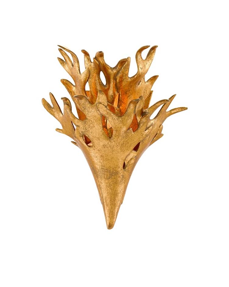 Formby Wall Sconce In Gold Leaf by Currey & Company