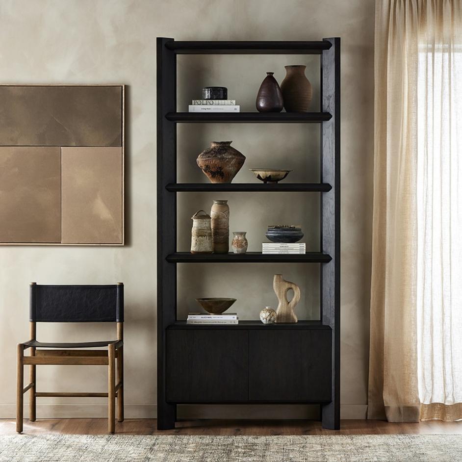 Orwin Bookshelf in Smoked Black Oak by FOUR HANDS