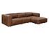 BEAU SOFA CHAISE - RAF - LUCIA TOBACCO LEATHER by Sunpan