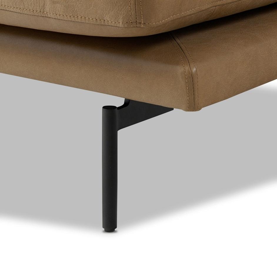 Melle 2-Piece Sectional In Lipari Camel And Ebony Steel by Four Hands