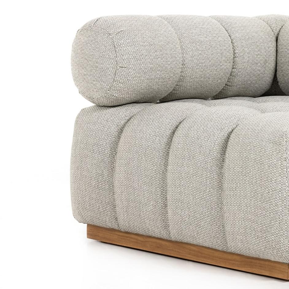 Roma Outdoor Sectional In Corner Pc In Ash by FOUR HANDS