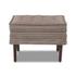 Cole Small Ottoman In Rodin Bark And Terra Brown Ash by Four Hands