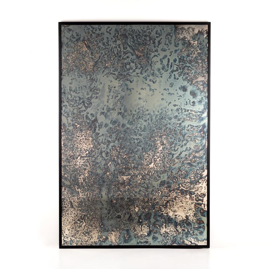 Acid Wash Floor Mirror In Iron Matte Black by FOUR HANDS