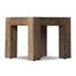 Abaso End Table - Rustic Wormwood Oak by Four Hands