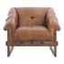 BELLOS ACCENT CHAIR OPEN ROAD BROWN LEATHER by Moes Home