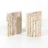 Stepped Bookends In White Travertine by FOUR HANDS