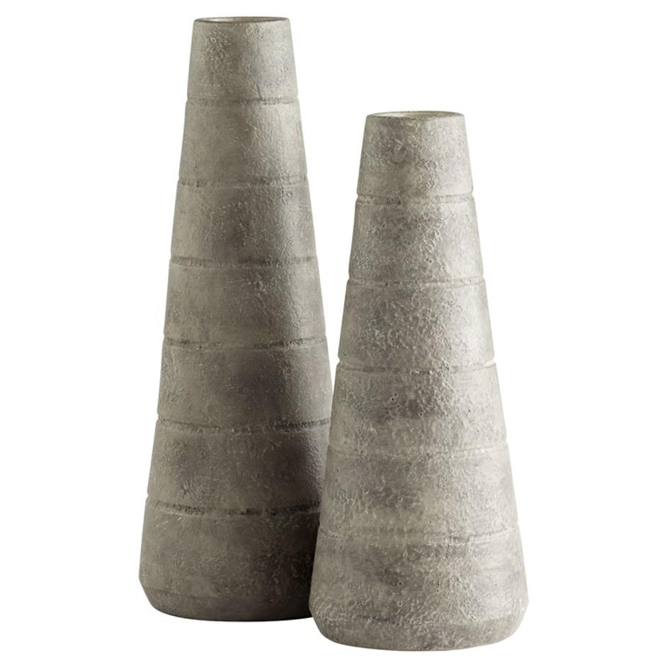 Thera Vase | Grey - Small by Cyan Design