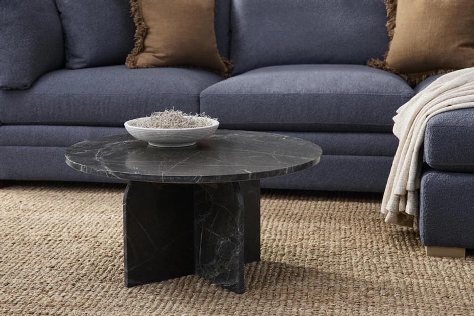 Briley Marble Round Accent Table Large by Classic Home