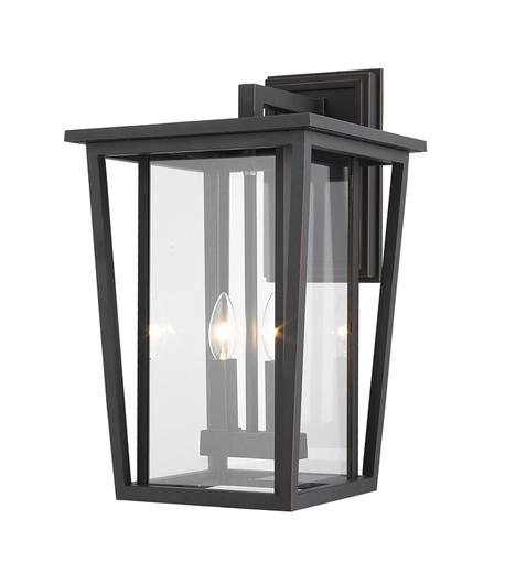 Seoul 2 Light Outdoor Wall Sconce in Oil Rubbed Bronze Finish by Z-Lite