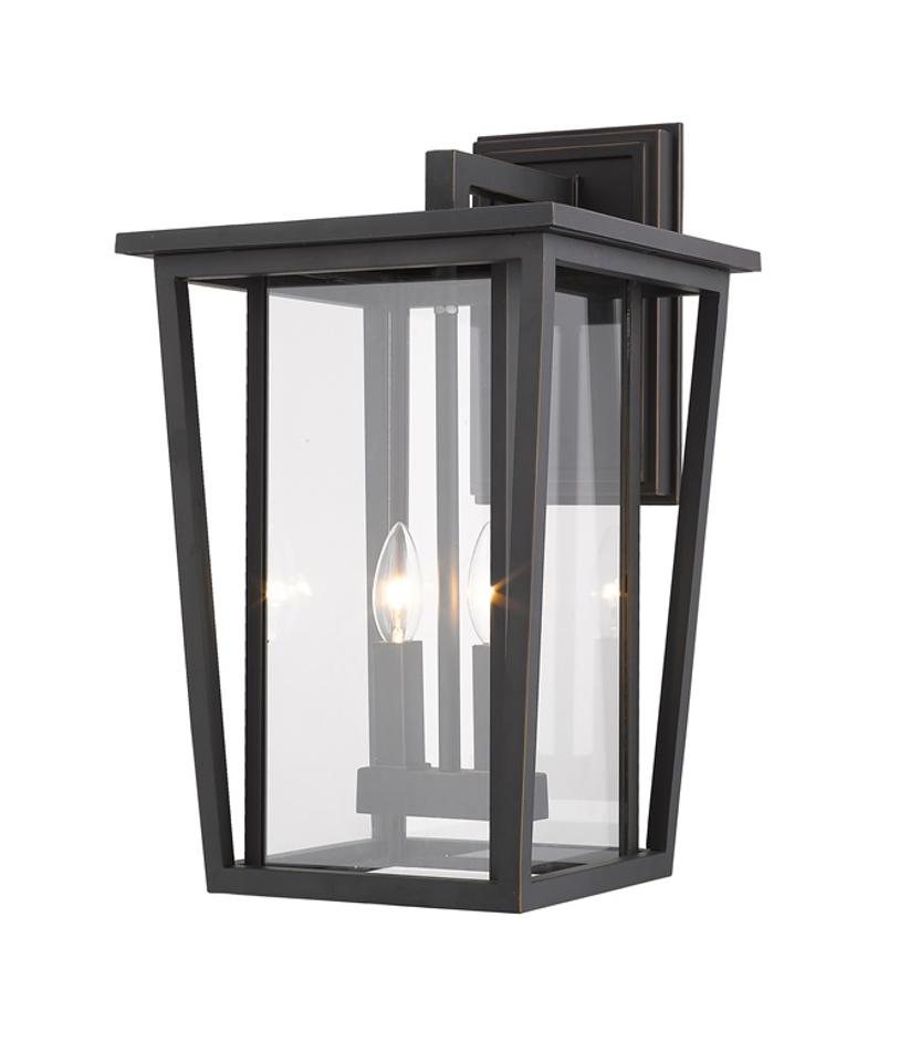 Seoul 2 Light Outdoor Wall Sconce in Oil Rubbed Bronze Finish by Z-Lite