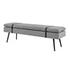 Zuney Fabric Bench In Princeton Gray by New Pacific Direct
