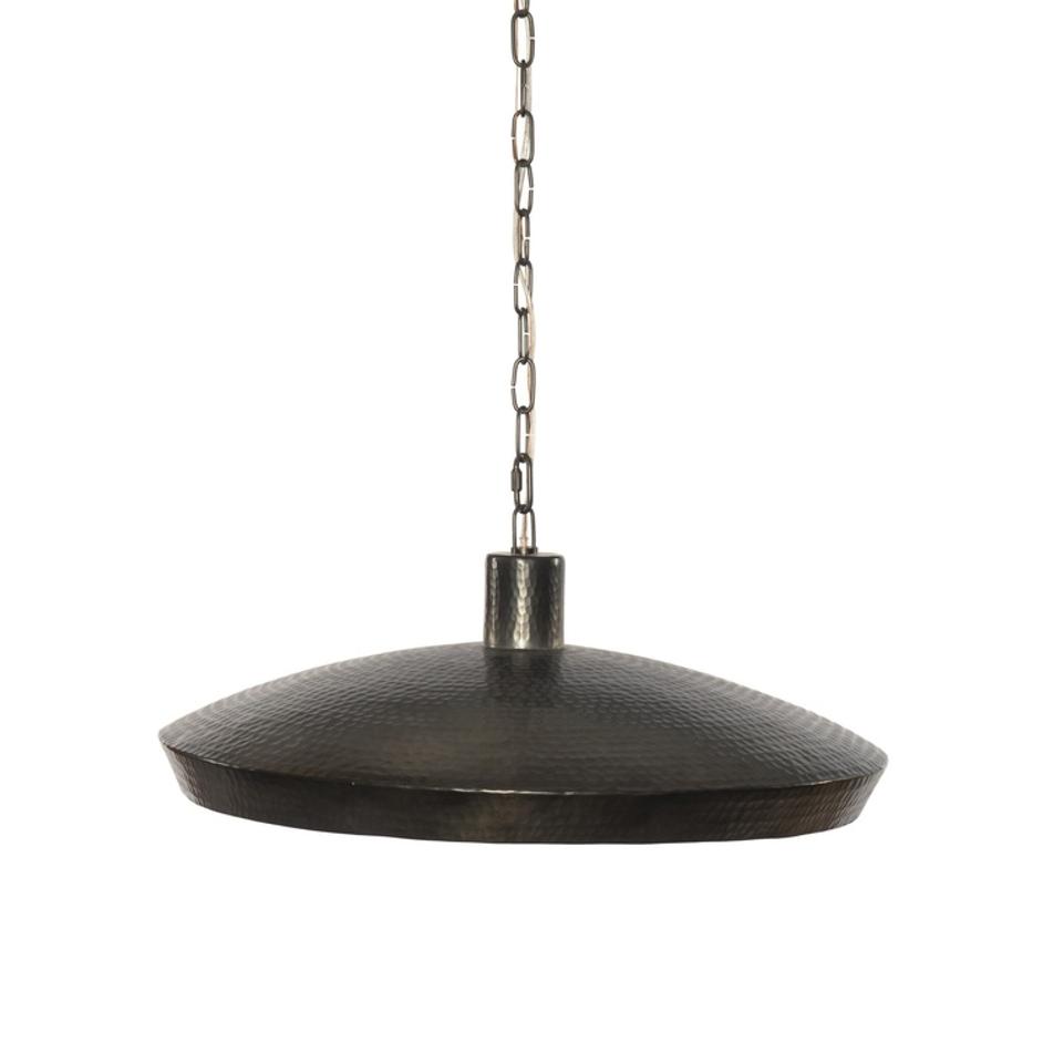 Eldon Pendant In Hammered Dark Antique Brass And Dark Antique Brass by Four Hands