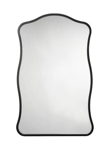 Aurora Wavy Iron Wall Mirror, Black by Jamie Young