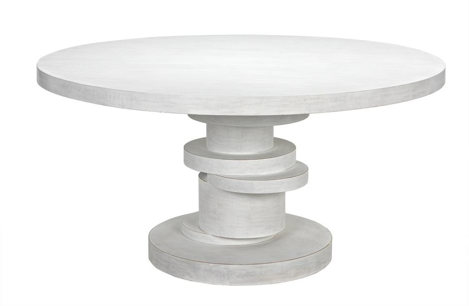 Hugo Dining Table 60",  White Wash by Noir Furniture