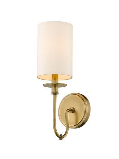 Ella 1 Light Wall Sconce in Rubbed Brass Finish by Z-Lite