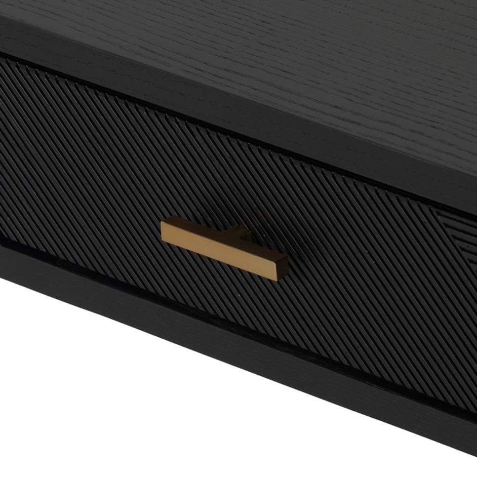 Caspian Console Table In Black Ash by FOUR HANDS