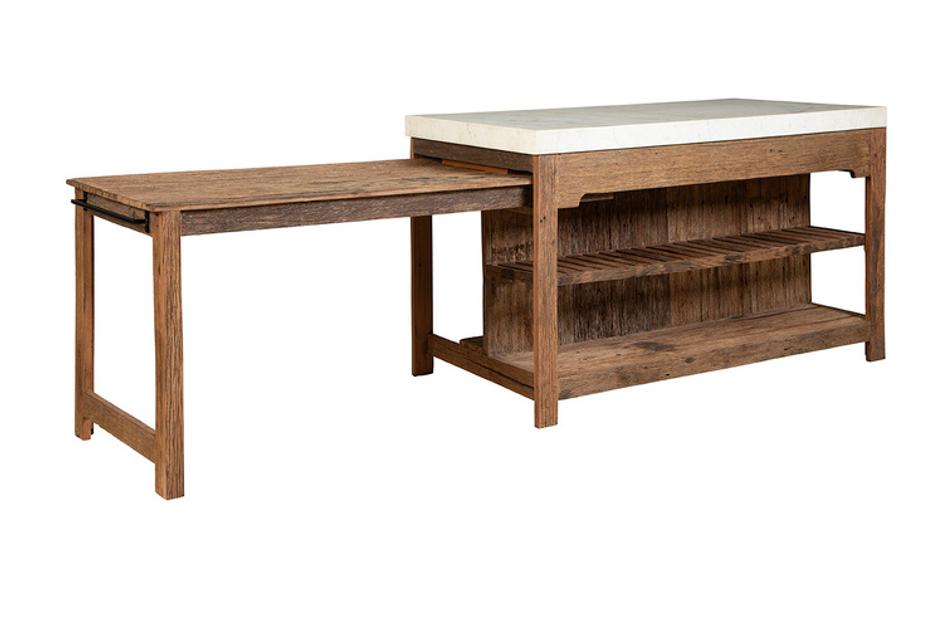 Rustic Marble Island by Furniture Classics