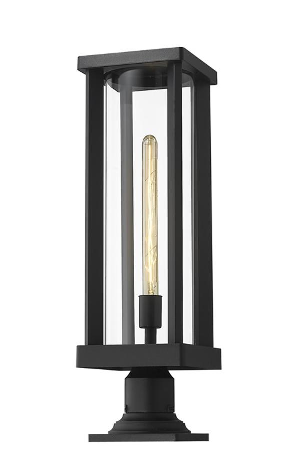 Glenwood 1 Light Outdoor Pier Mounted Fixture in Black Finish by Z-Lite