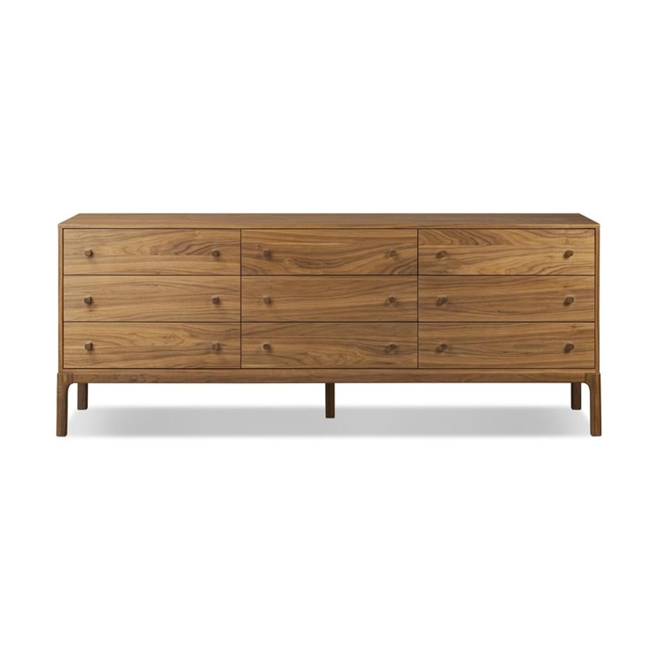 Arturo 9 Drawer Dresser - Natural Walnut Veneer by Four Hands