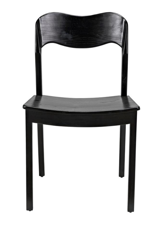 Weller Sungkai/Mindi Chair in Charcoal Black by Noir Furniture