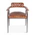 Wellington Collection Iron Chair with Hand Rest & Leather Seat by Home Trends & Design