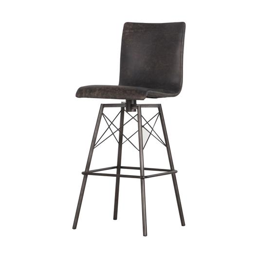 Diaw Bar Stool-Rialto Ebony by FOUR HANDS