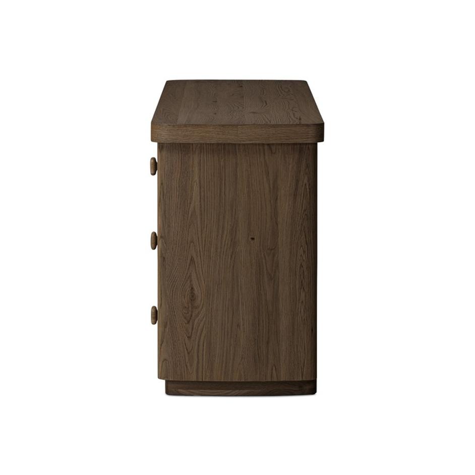 Valen 6 Drawer Dresser - Rustic Brown Oak Veneer by Four Hands