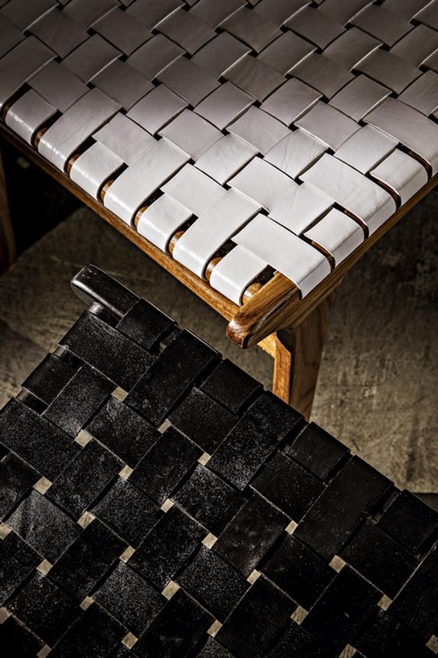 Dede Dining Chair, Leather, Black by Noir Furniture