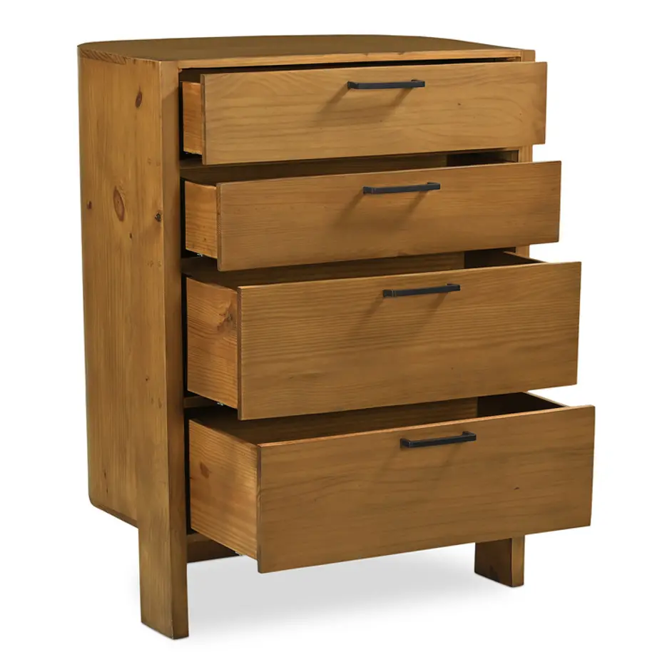 Lachlan 4 Drawer Chest Brown by Moes Home