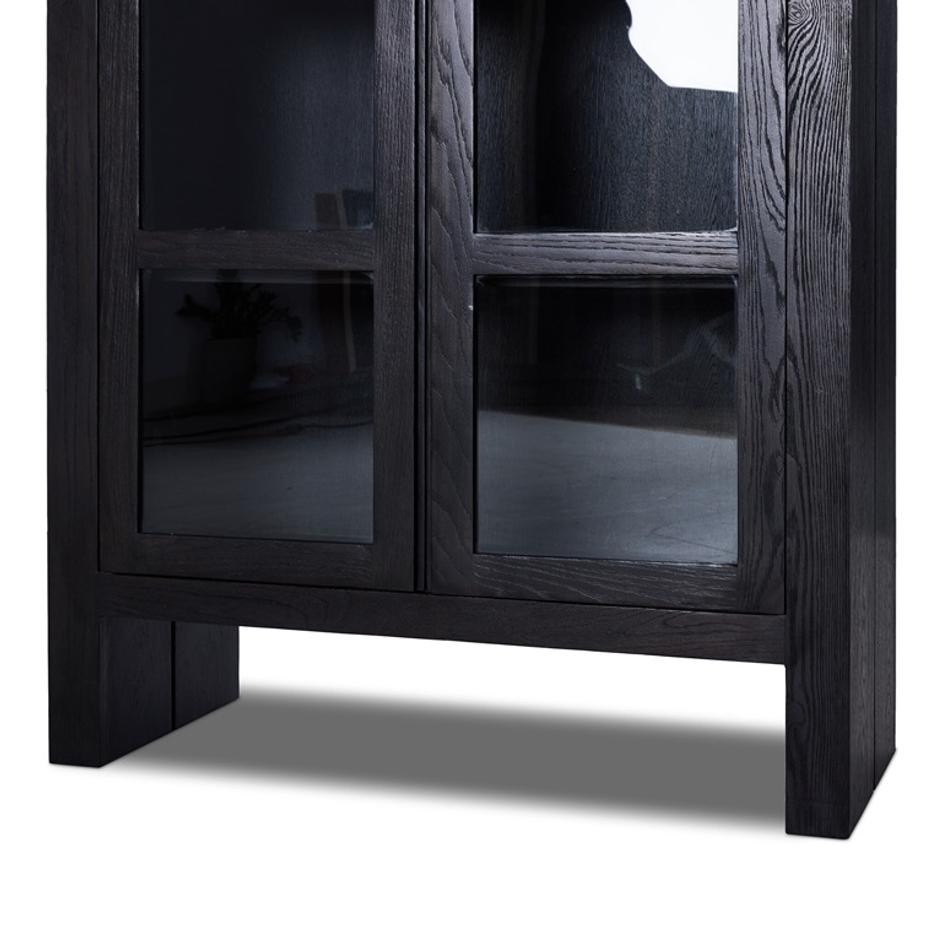 Warby Cabinet In Worn Black Veneer by Four Hands