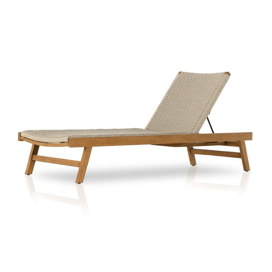 Delano Outdoor Chaise - Ivory Rope by Four Hands