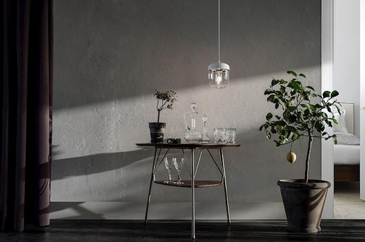 Acorn White and Steel Hardwired Pendant with LED Bulb by UMAGE