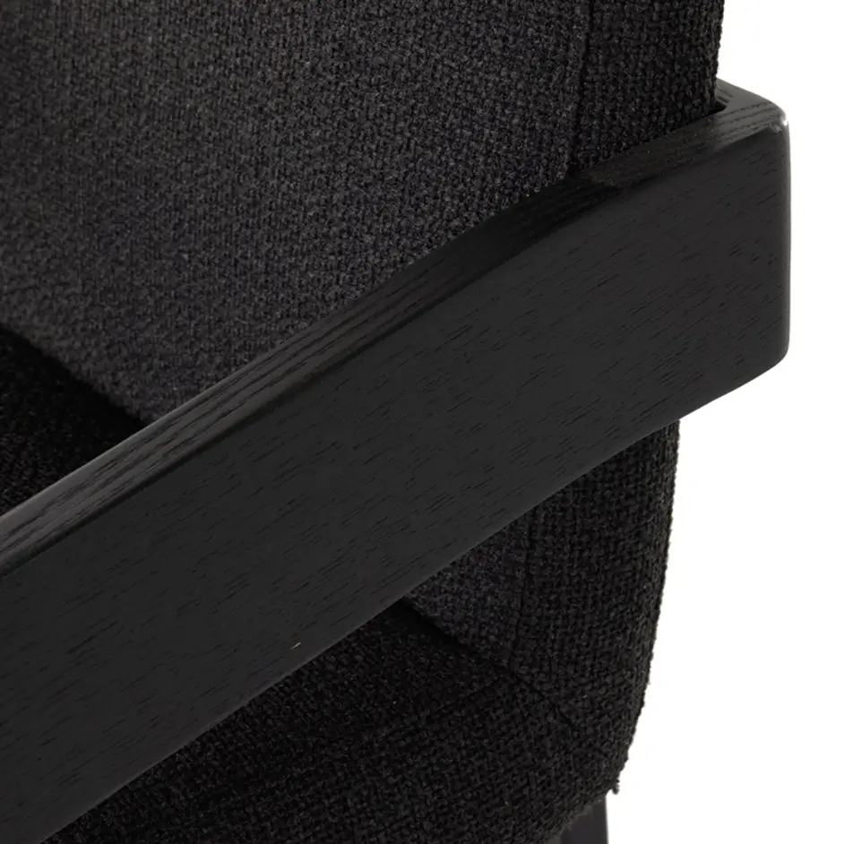 Roxy Dining Armchair In Gibson Black by FOUR HANDS