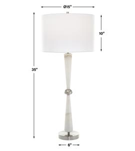 Hourglass White Table Lamp by Uttermost