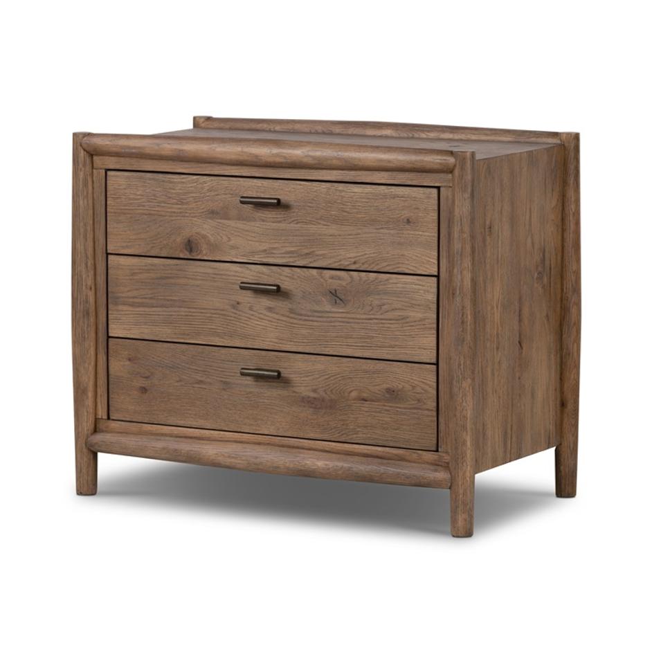 Glenview Nightstand In Weathered Oak by FOUR HANDS