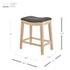 Elmo KD Fabric Counter Stool, Palladian Charcoal by New Pacific Direct