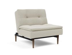 DUBLEXO CHAIR in MIXED DANCE NATURAL FABRIC WITH Dark Wood LEGS 527 by INNOVATION USA