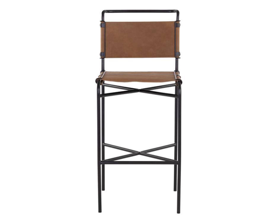 CORRIGAN BARSTOOL - COGNAC LEATHER by Sunpan