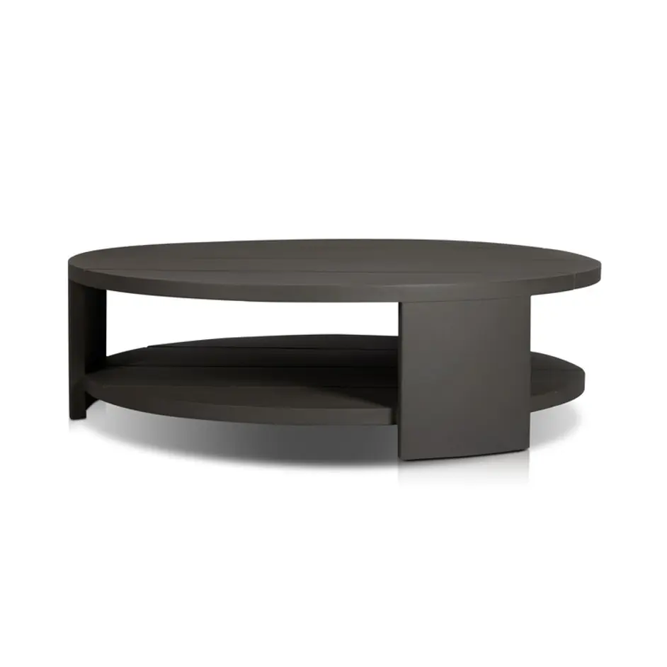 Roca Outdoor Round Metal Coffee Table - Bronze by Four Hands