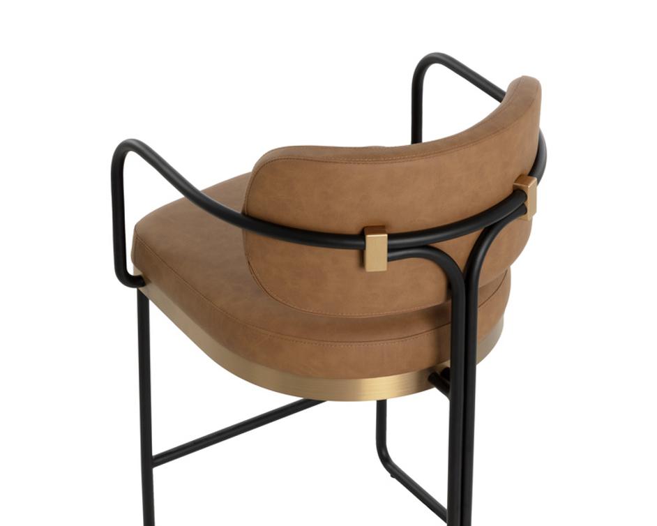 JALEN COUNTER STOOL - MILLIKEN COGNAC by Sunpan