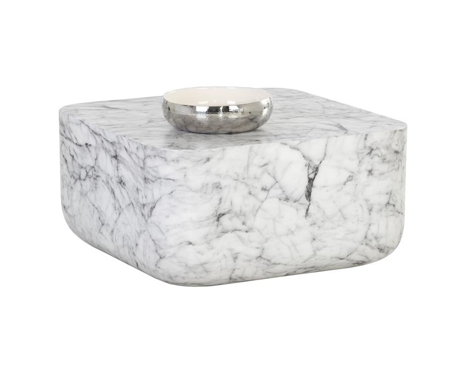 Strut Coffee Table - Marble Look by Sunpan
