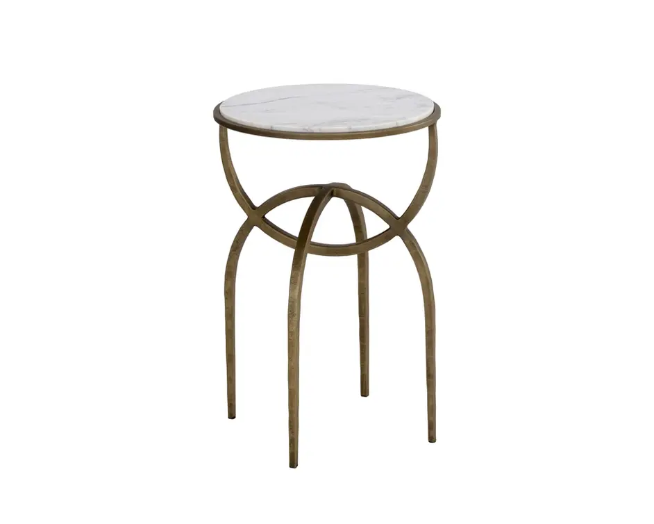 ALICENT END TABLE - WHITE MARBLE by Sunpan