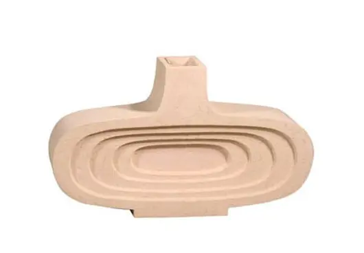 Sonic Round Vase, Sandstone Natural, Wide by PHILLIPS COLLECTION